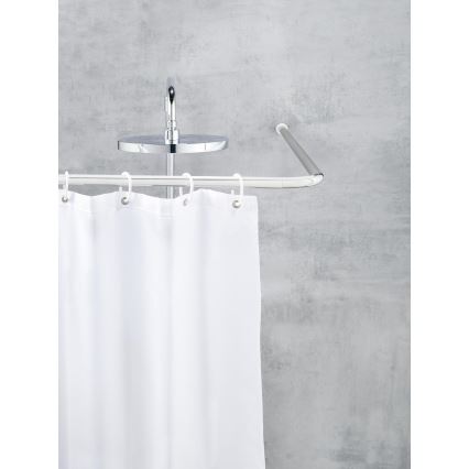 WENKO 19215100 - Universal-Stangenhalter 2 x 2 cm chrom/weiß