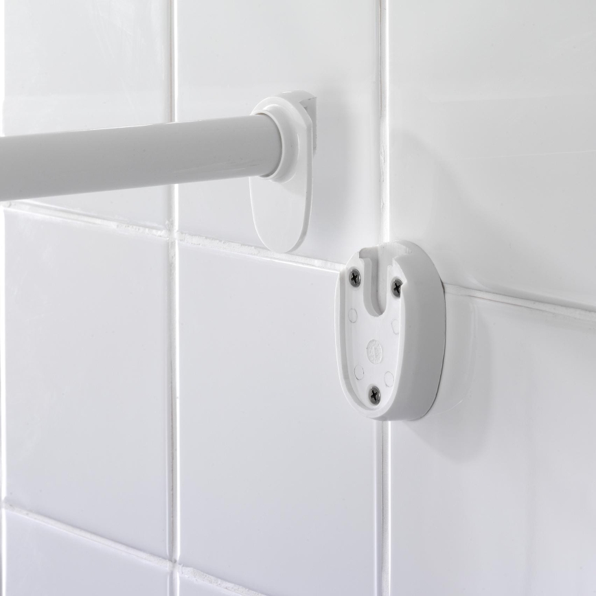WENKO 19216100 - Stangenhalter UNIVERSAL 2,5x2,5 cm weiß
