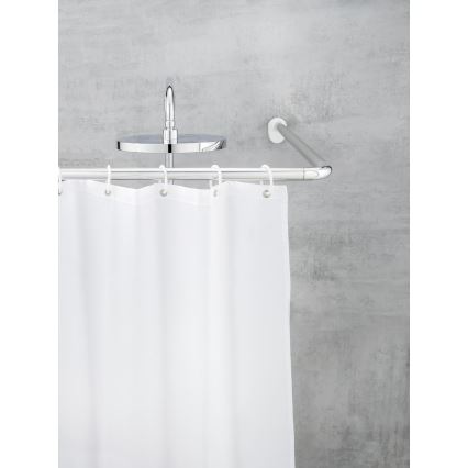 WENKO 19218100 - UNIVERSAL-Stange 2,5x2,5 cm chrom/weiß