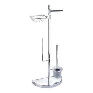WENKO 196022500 - Toiletten-Center SPACE MARVEL 34x84,5 cm silber/satin