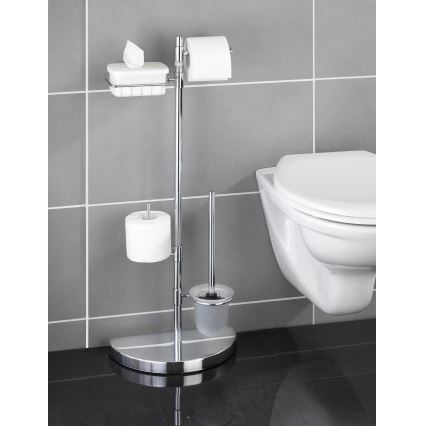 WENKO 196022500 - Toiletten-Center SPACE MARVEL 34x84,5 cm silber/satin