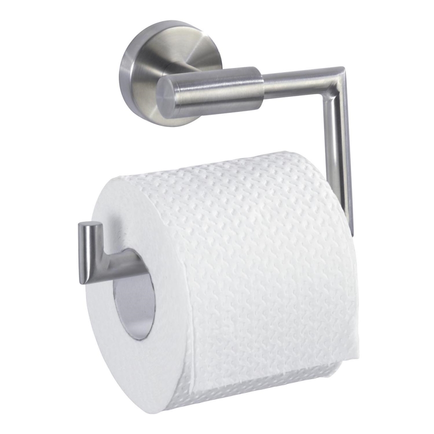 WENKO 19612100 - Toilettenpapierhalter BOSIO MATT 15 x 10,5 cm Edelstahl/silber