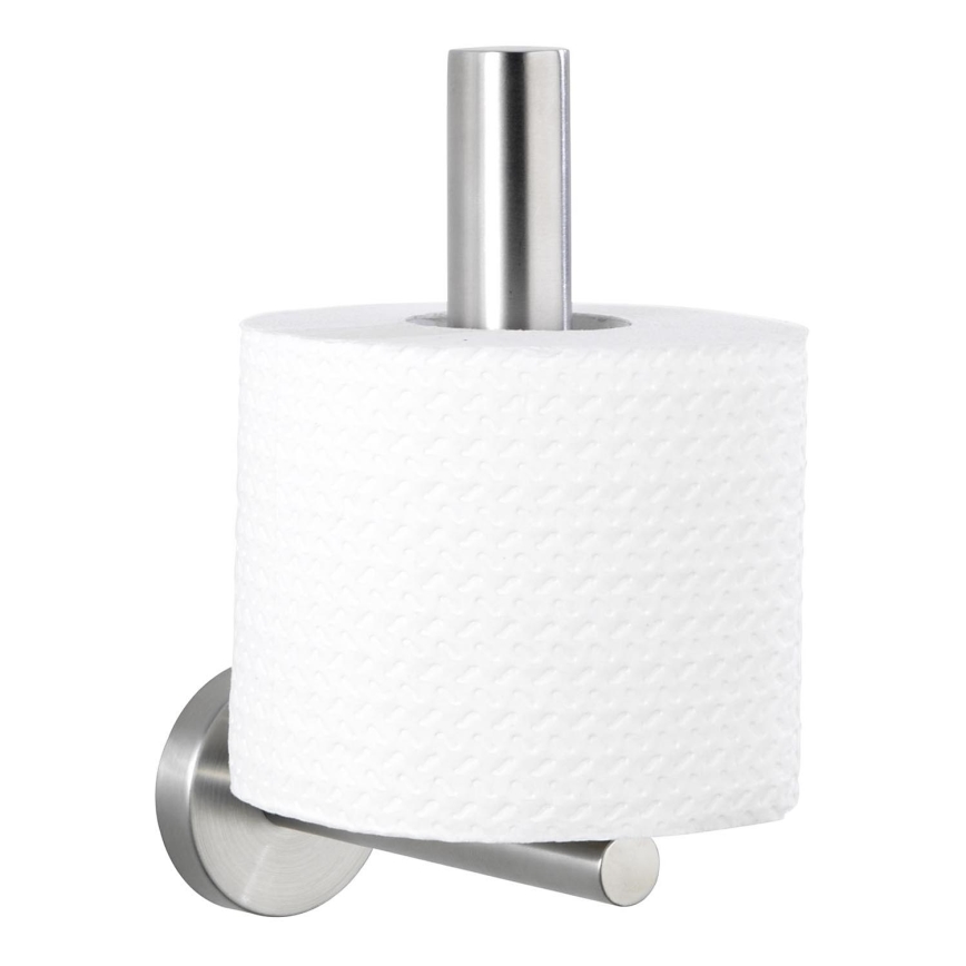 WENKO 19613100 - BOSIO MATT Toilettenpapierhalter 8x18 cm Edelstahl/silber