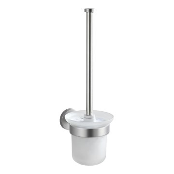 WENKO 19614100 - WC-Bürste BOSIO MATT 10x14 cm Edelstahl/silber/satin