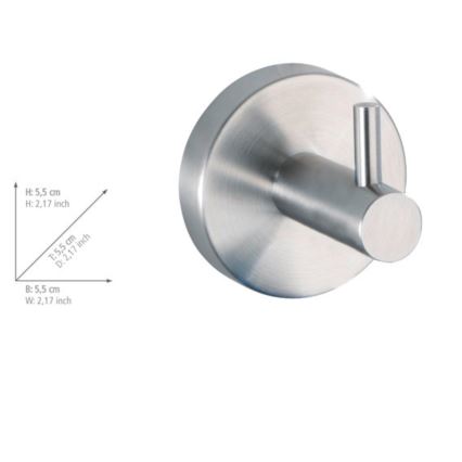 WENKO 19621100 - Haken BOSIO MATT 5,5x5,5 cm Edelstahl/silber