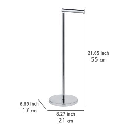 WENKO 19637100 - Toilettenpapierhalter 21x55 cm Edelstahl/silber