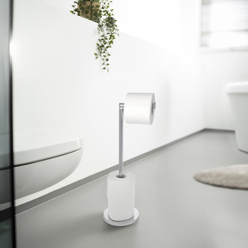 WENKO 19637100 - Toilettenpapierhalter 21x55 cm Edelstahl/silber