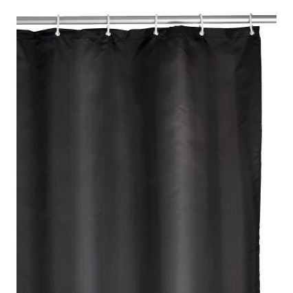 WENKO 20043100 - Duschvorhang 180x200 cm schwarz