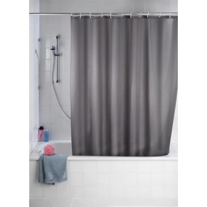 WENKO 20044100 - Duschvorhang 180x200 cm grau