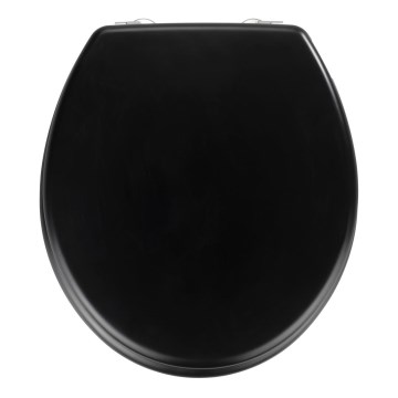 WENKO 20077100-WC WC-Sitz PRIMA 37x41 cm schwarz/silber