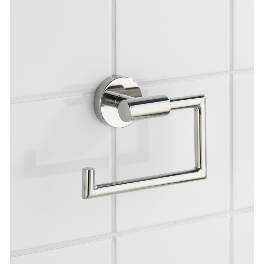 WENKO 20216100 - Toilettenpapierhalter BOSIO SHINE 15x10,5 cm Edelstahl/silber