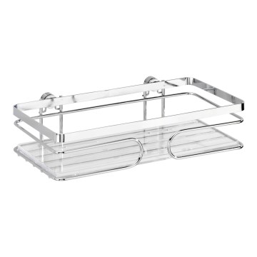 WENKO 20409100 - PREMIUM EDELSTAHL-Ablage 24 x 13,5 cm, Edelstahl/Silber