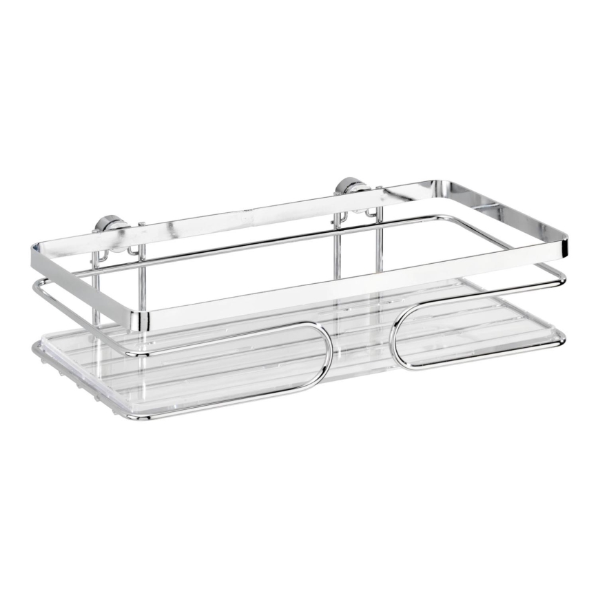 WENKO 20409100 - PREMIUM EDELSTAHL-Ablage 24 x 13,5 cm, Edelstahl/Silber