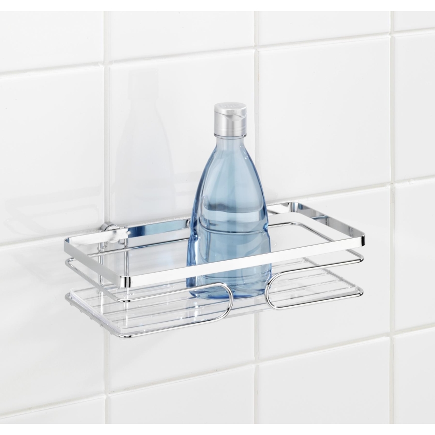 WENKO 20409100-Wandablage PREMIUM EDELSTAHL 24x13,5 cm Edelstahl/silber