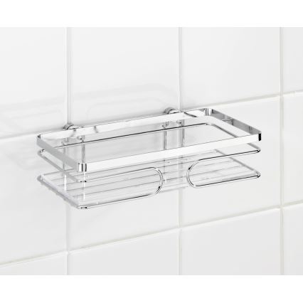 WENKO 20409100-Wandablage PREMIUM EDELSTAHL 24x13,5 cm Edelstahl/silber