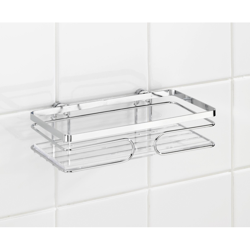 WENKO 20409100-Wandablage PREMIUM EDELSTAHL 24x13,5 cm Edelstahl/silber