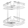 WENKO 20412100-Eckregal PREMIUM EDELSTAHL 26,5x27,5 cm Edelstahl/Silber