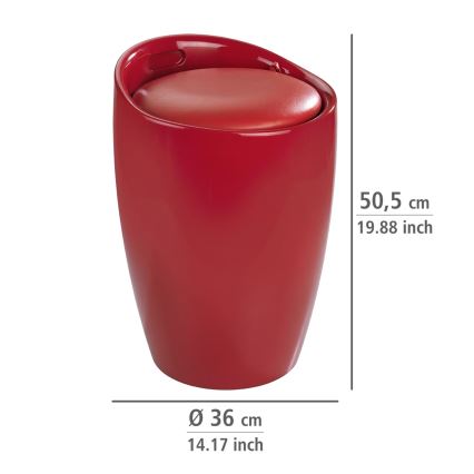 WENKO 20624100 - Hocker CANDY 36x50,5 cm rot/schwarz