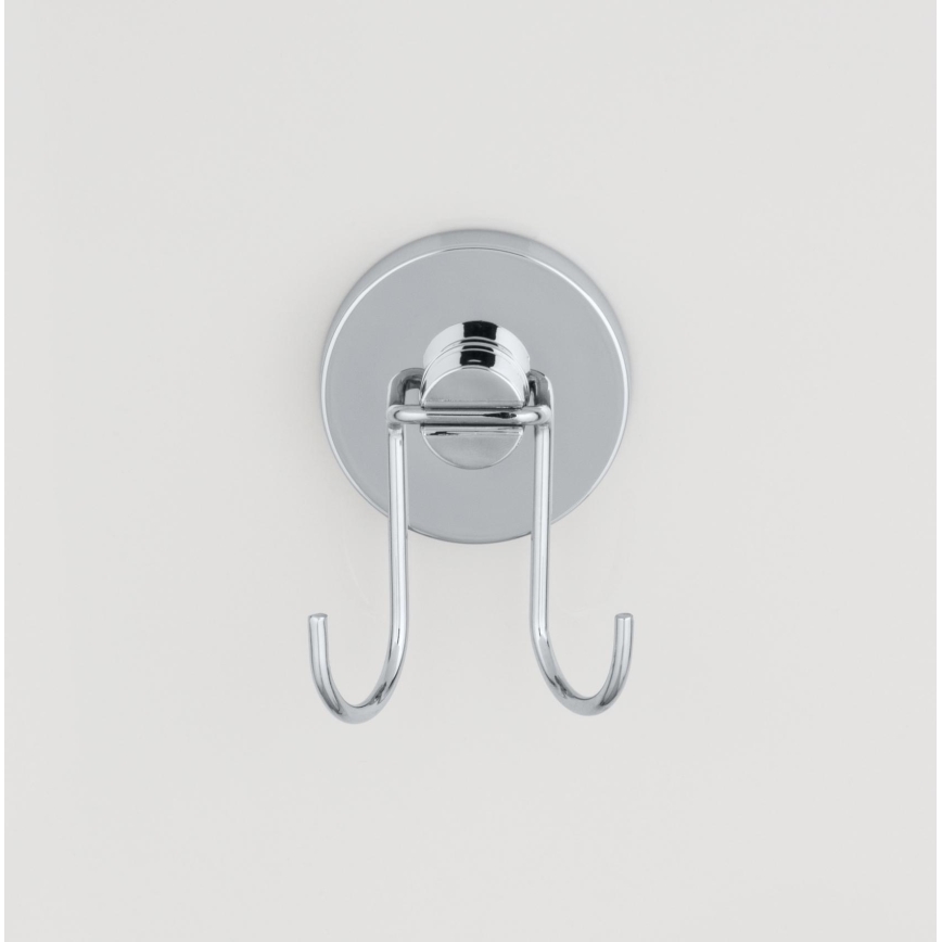 WENKO 20877100 - Rund-Abzieher VACUUM-LOC 24,5 x 25 cm, Edelstahl, glänzend, Chrom/Silber