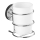 WENKO 20880100-Becher VACUUM-LOC MILAZZO 7,5x11,5 cm glänzend chrom/weiß