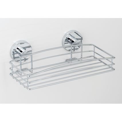 WENKO 20883100 - Ablage VACUUM-LOC, rund, Stahl, 26 x 15,3 cm, polierter Chrom