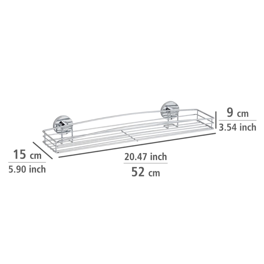 WENKO 20884100-Ablage VACUUM-LOC MILAZZO 51x15,2 cm glänzender Chrom