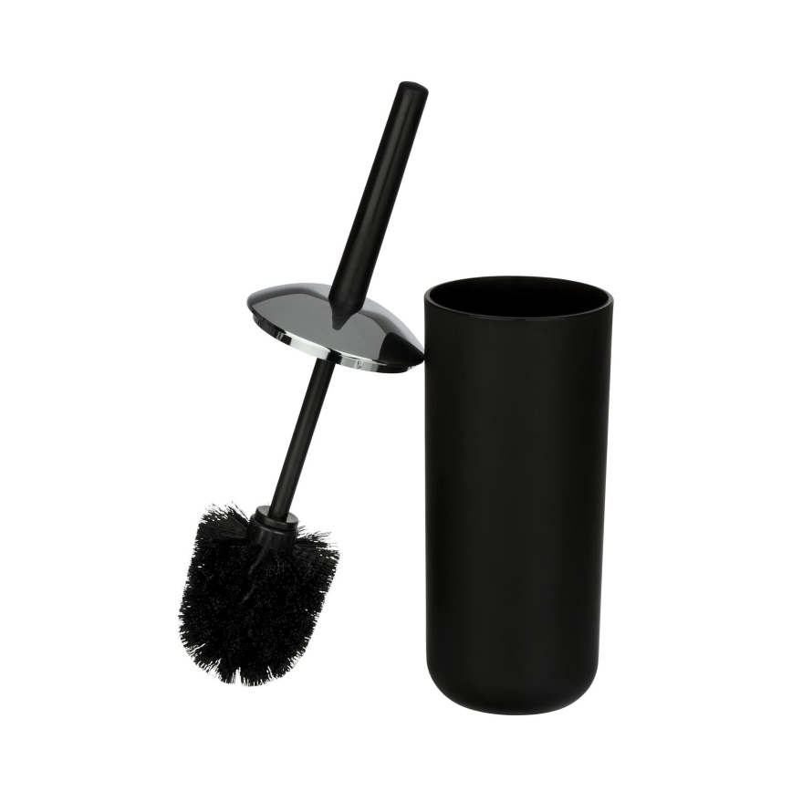 WENKO 21210100 - WC-Bürste BRASIL 10x37 cm schwarz/glänzender Chrom