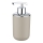 WENKO 21219100 - Seifenspender BRASIL, 7,3 x 16,5 cm, Beige/glänzender Chrom