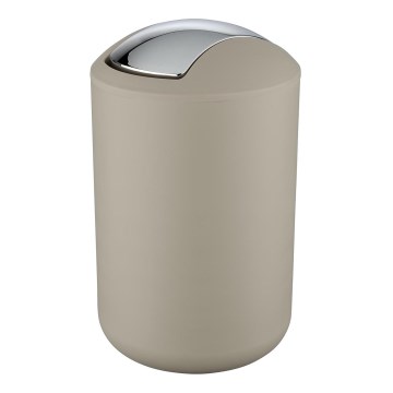 WENKO 21222100 - Korb BRASIL 19,5x31 cm beige/glänzender Chrom