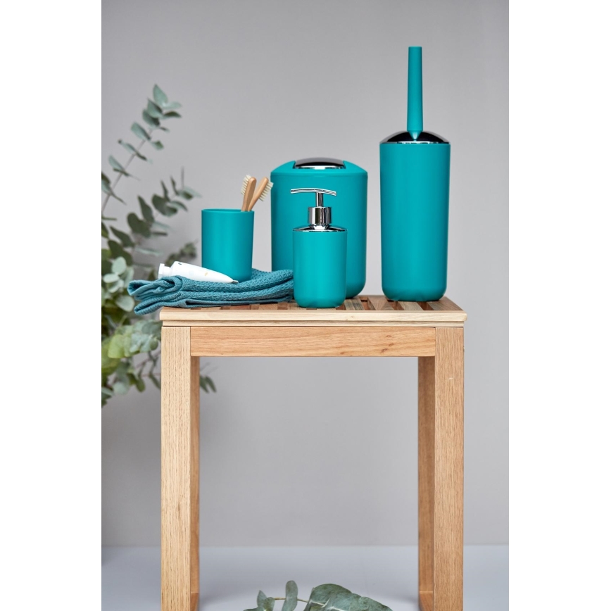 WENKO 21225100 - WC-Bürste BRASIL 10x37 cm türkis/Glanzchrom