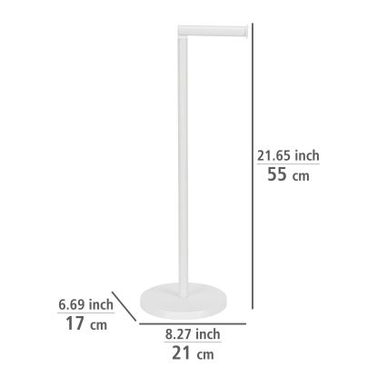 WENKO 21424100 - Toilettenpapierhalter 21x55 cm weiß