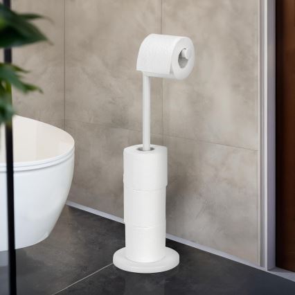 WENKO 21424100 - Toilettenpapierhalter 21x55 cm weiß