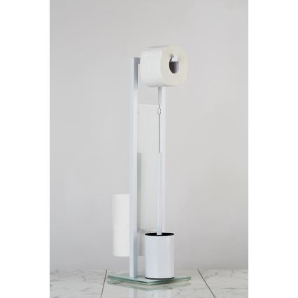 WENKO 21565100 - WC-Bürste RIVALTA 18x70 cm weiß/schwarz