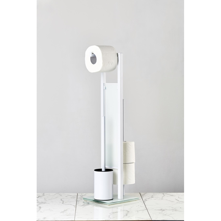 WENKO 21565100 - WC-Bürste RIVALTA 18x70 cm weiß/schwarz