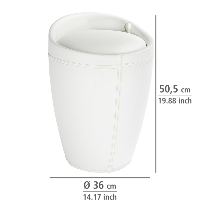 WENKO 21773100 - Hocker CANDY 36x50,5 cm weiß/schwarz