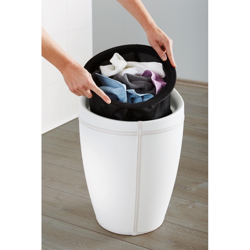 WENKO 21773100 - Hocker CANDY 36x50,5 cm weiß/schwarz