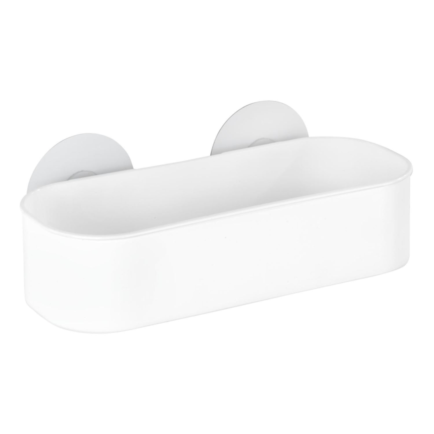 WENKO 21824100-OSIMO Ablage Kunststoff 27x12 cm weiß/transparent
