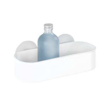 WENKO 21824100-OSIMO Ablage Kunststoff 27x12 cm weiß/transparent