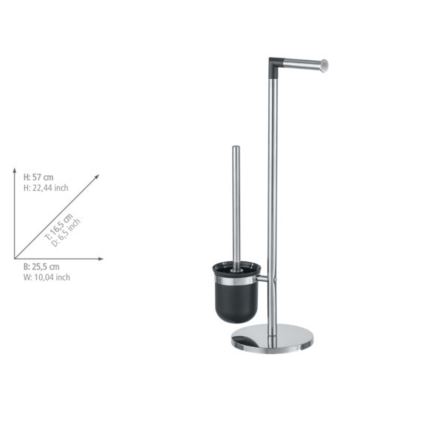 WENKO 21836800 - WC-Bürste PARUS 25,5x57 cm Edelstahl/silber/schwarz