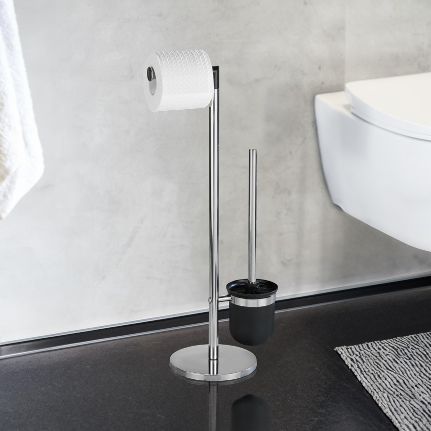 WENKO 21836800 - WC-Bürste PARUS 25,5x57 cm Edelstahl/silber/schwarz