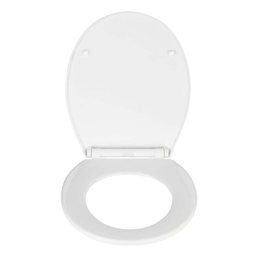 WENKO 21901100-WC WC-Sitz KOS 44x37 cm weiß/silber