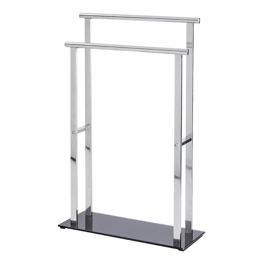 WENKO 22089100 – Garderobenleiste LAVA 52x81,5 cm Edelstahl/silber/schwarz