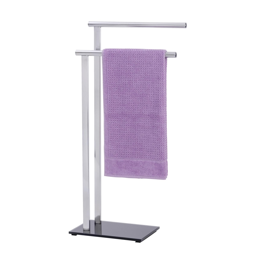 WENKO 22090100 - Handtuchständer LAVA 42x81 cm Edelstahl/silber/schwarz