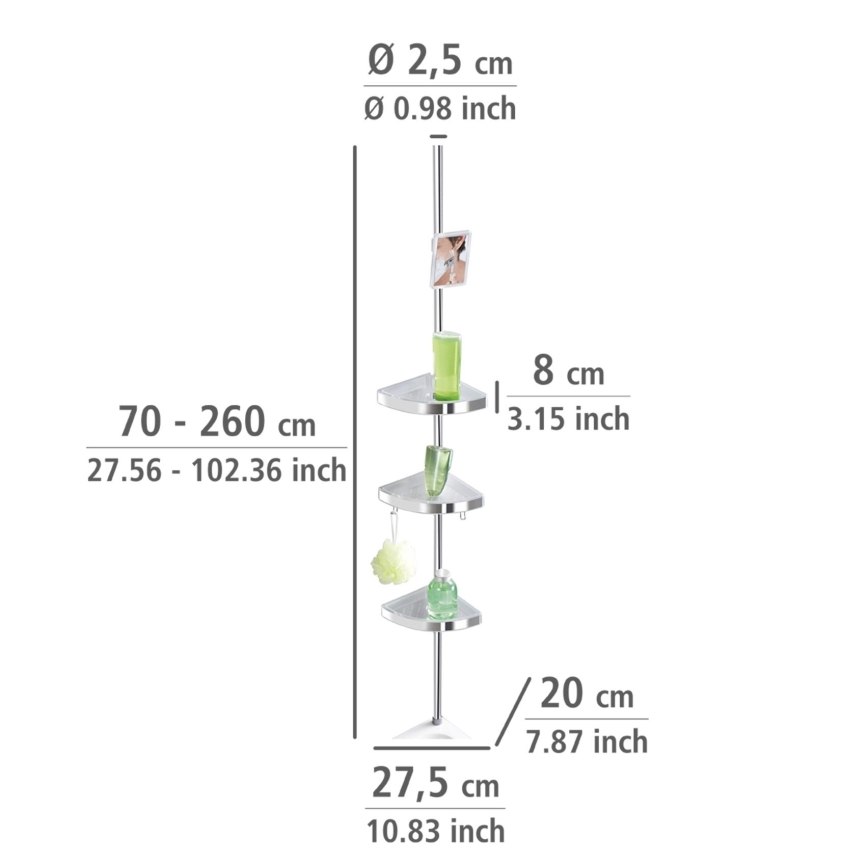 WENKO 22124100-Eckelement PREMIUM 27,5x260 cm silber