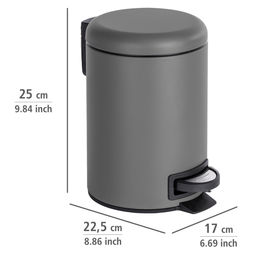 WENKO 22148100 - Aufbewahrungskorb LEMAN 17x25 cm grau/schwarz