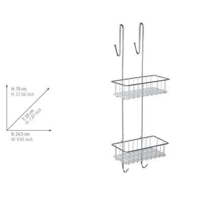 WENKO 22213100 - Ständer ALDO 24,5x70 cm Edelstahl/silber
