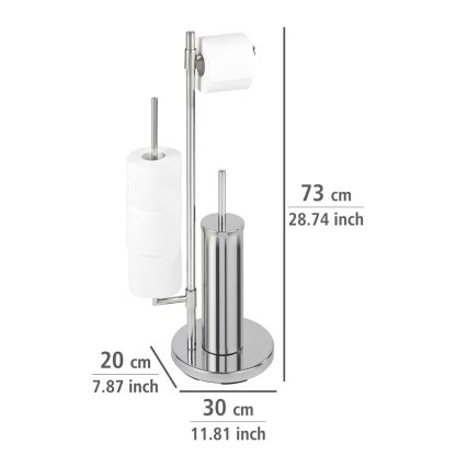 WENKO 22512100 - WC-Bürste UNIVERSALO NEO 30 x 73 cm Edelstahl/silber