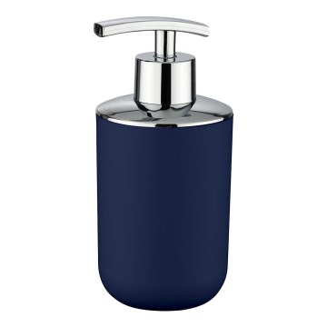 WENKO 22519100 - Seifenspender BRASIL 320 ml blau/glänzender Chrom