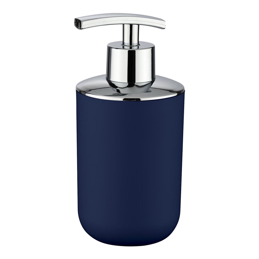 WENKO 22519100 - Seifenspender BRASIL 320 ml blau/glänzender Chrom