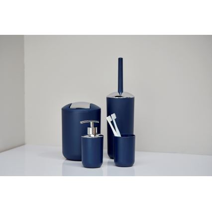 WENKO 22519100 - Seifenspender BRASIL 320 ml blau/glänzender Chrom